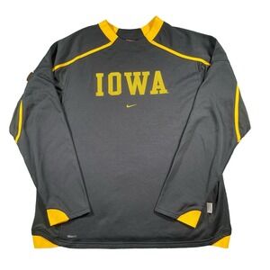 VTG Y2K Nike Iowa Hawkeyes Center Swoosh Spellout Sweatshirt Mens Sz XL EUC Rare